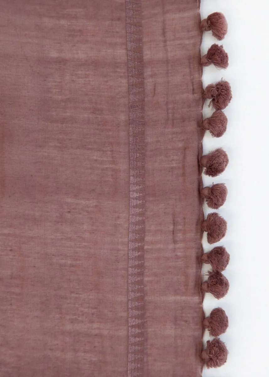 Dupatta Plain Shawl, Mahogany sold by Matta product image thumbnail 4