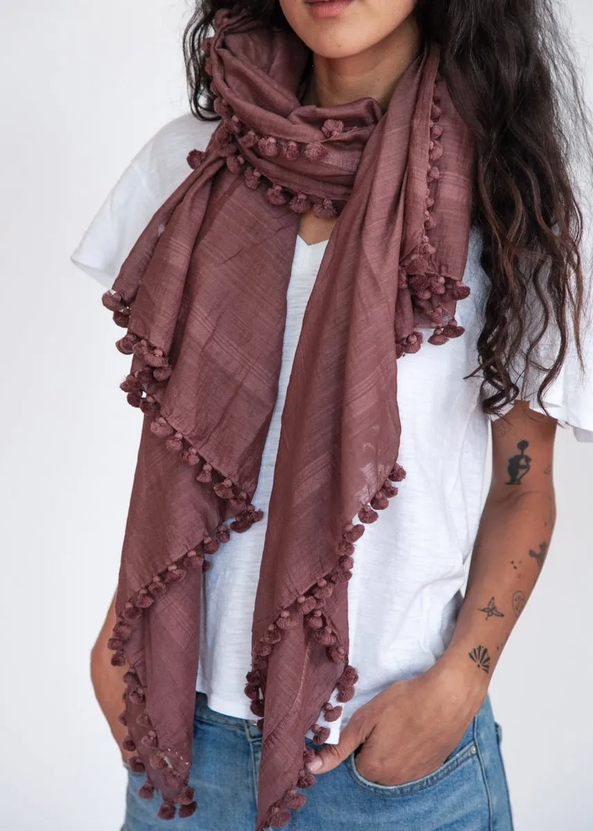 Dupatta Plain Shawl, Mahogany sold by Matta product image thumbnail 2