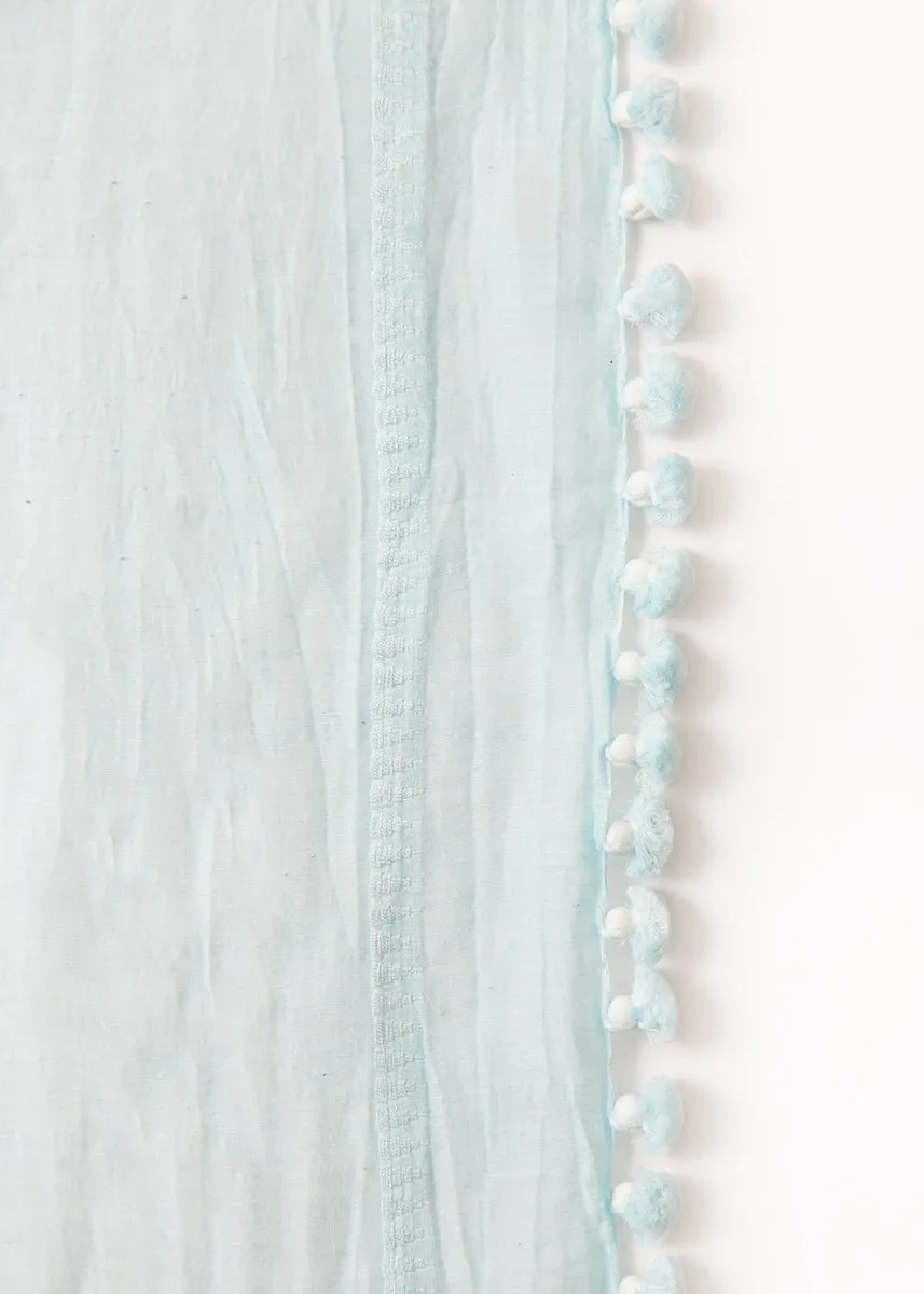 Dupatta Plain Shawl, Aquamarina sold by Matta product image thumbnail 3