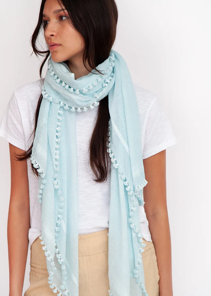 Dupatta Plain Shawl, Aquamarina sold by Matta