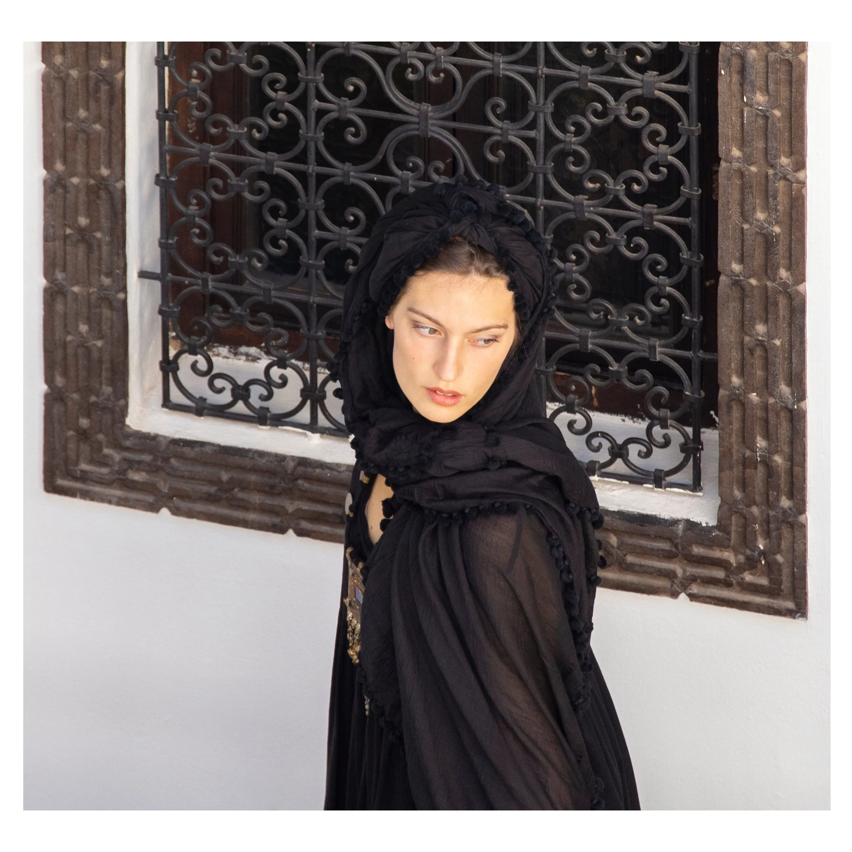 Dupatta Plain Shawl, Black sold by Matta product image thumbnail 3