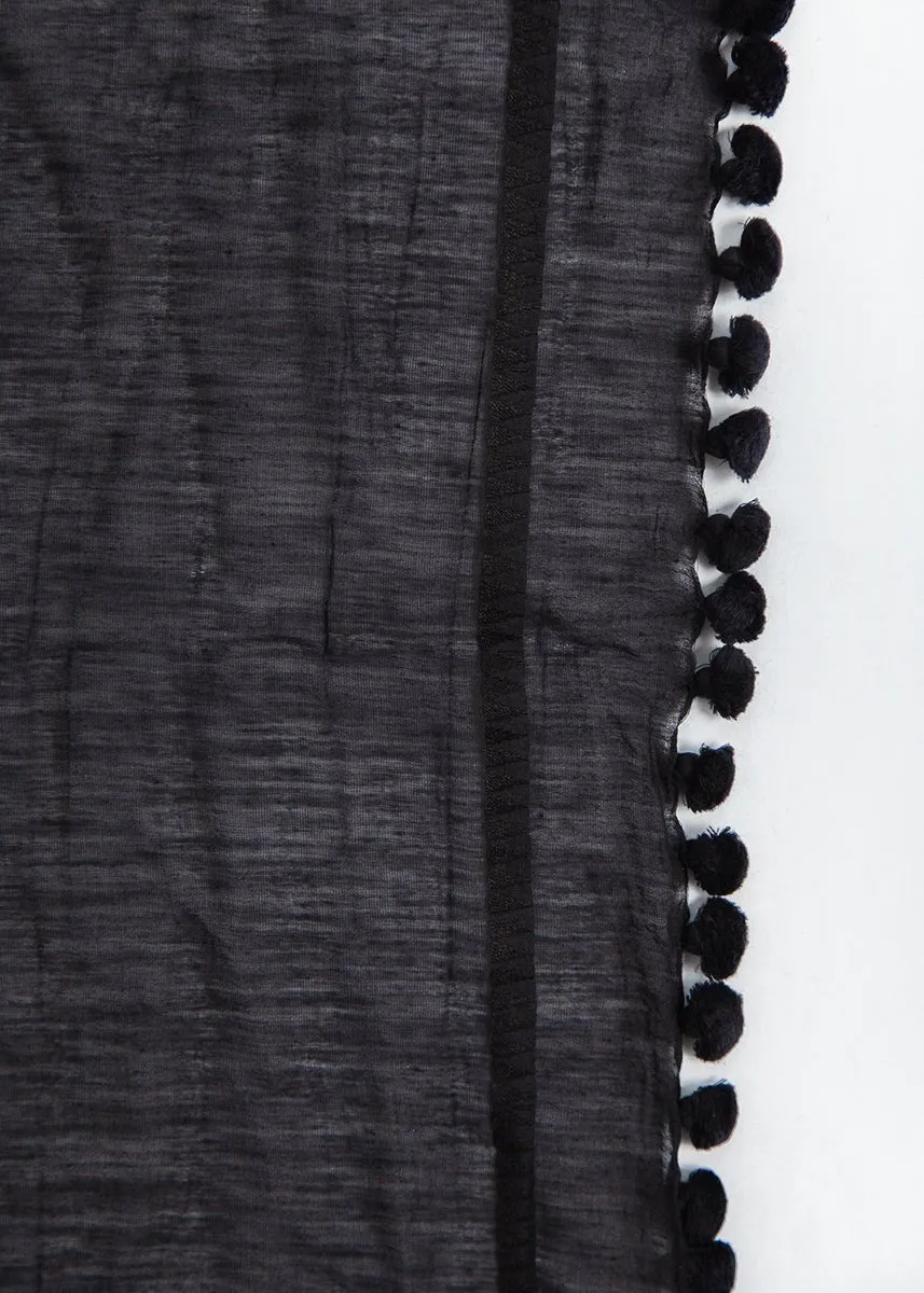 Dupatta Plain Shawl, Black sold by Matta product image thumbnail 4