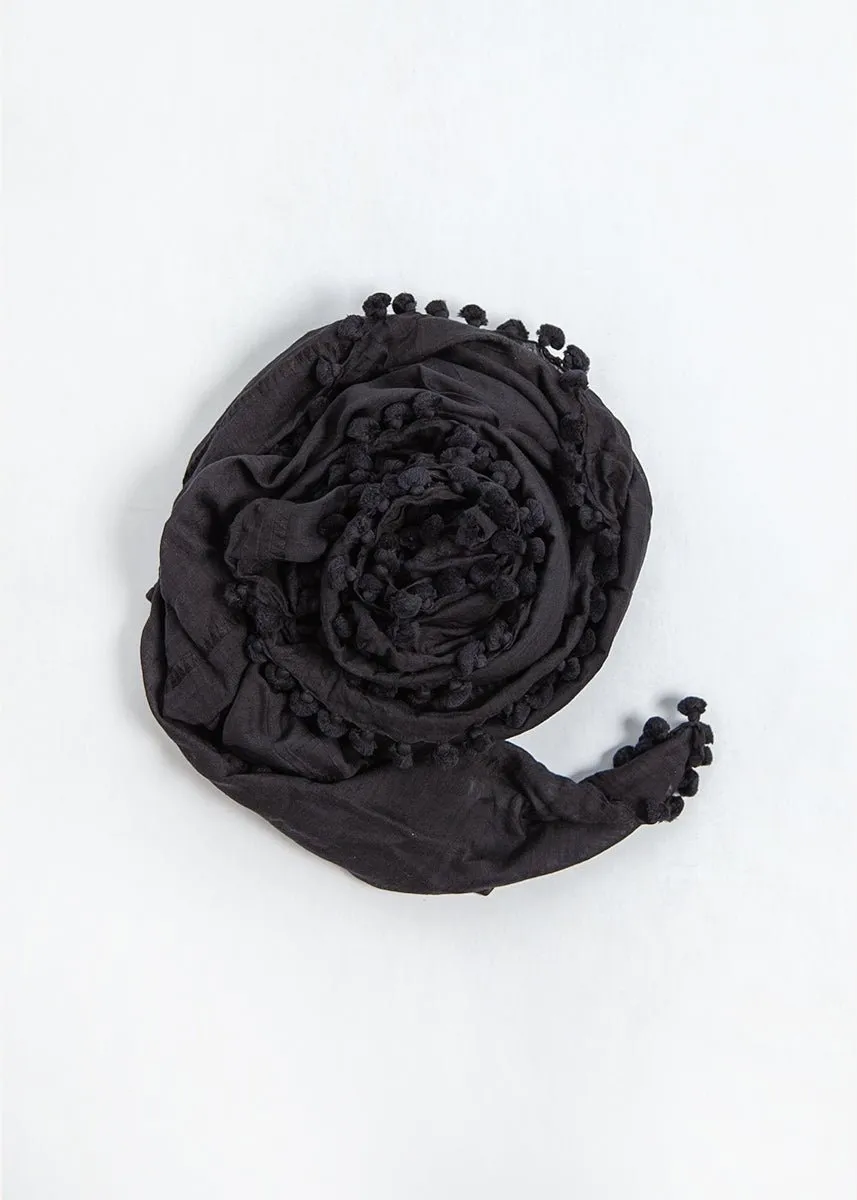 Dupatta Plain Shawl, Black sold by Matta