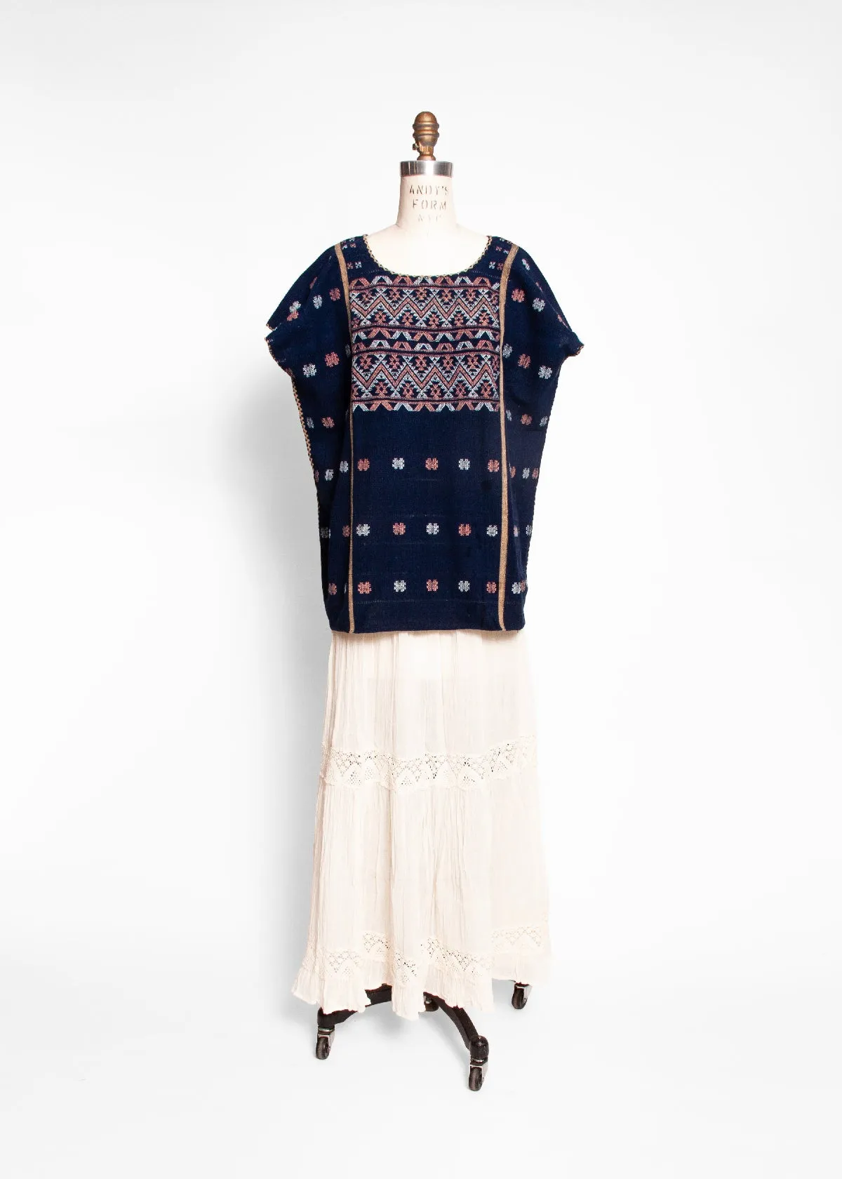 Amuzgo Top Natural Indigo #11 sold by Matta