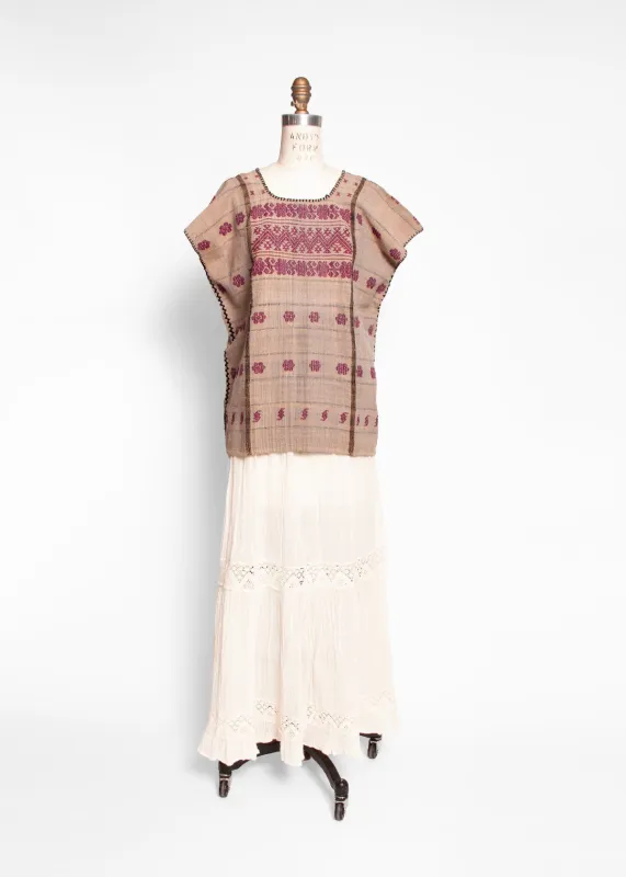 Amuzgo Top Natural Indigo #8 sold by Matta