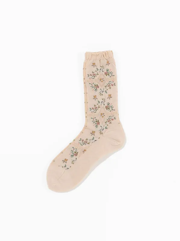 Antipast Rose Wall Mid Socks - Ivory made by Matta