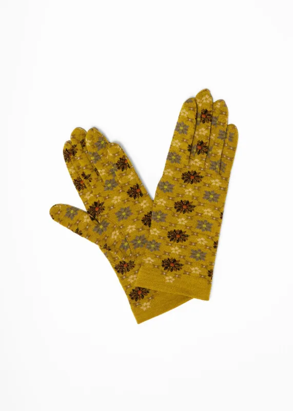 Antipast Sock Knit Gloves 807 - Mustard sold by Matta