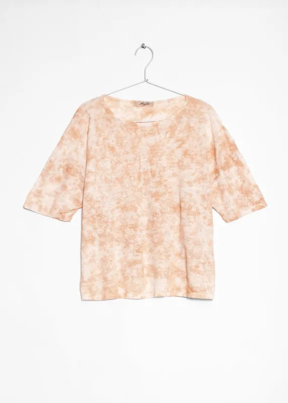 Ichi Antiquites Style 163 Tie Dye Jersey Pullover Pink made by Ichi