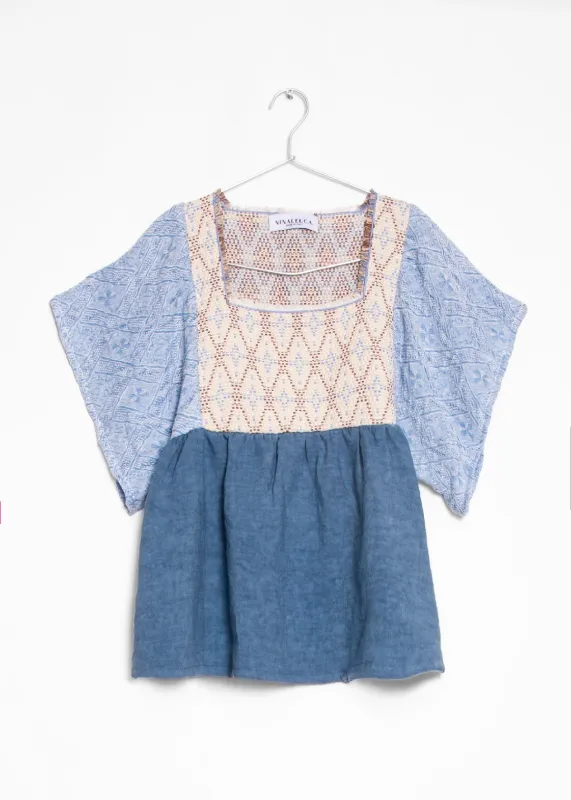 Nina Leuca Laura Top - Blue made by Matta