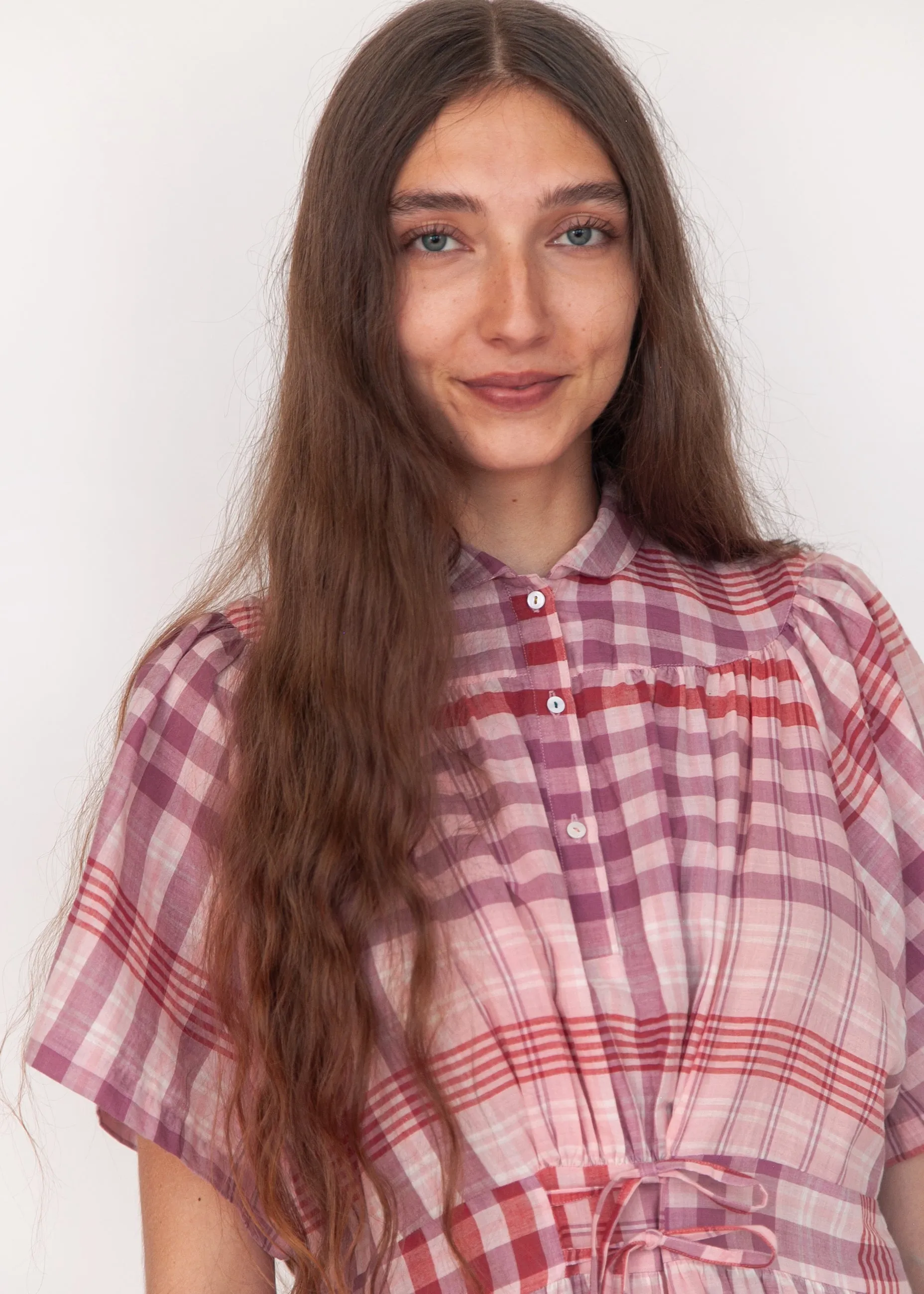 Theresa Check Dress - Rosa sold by Matta product image thumbnail 2