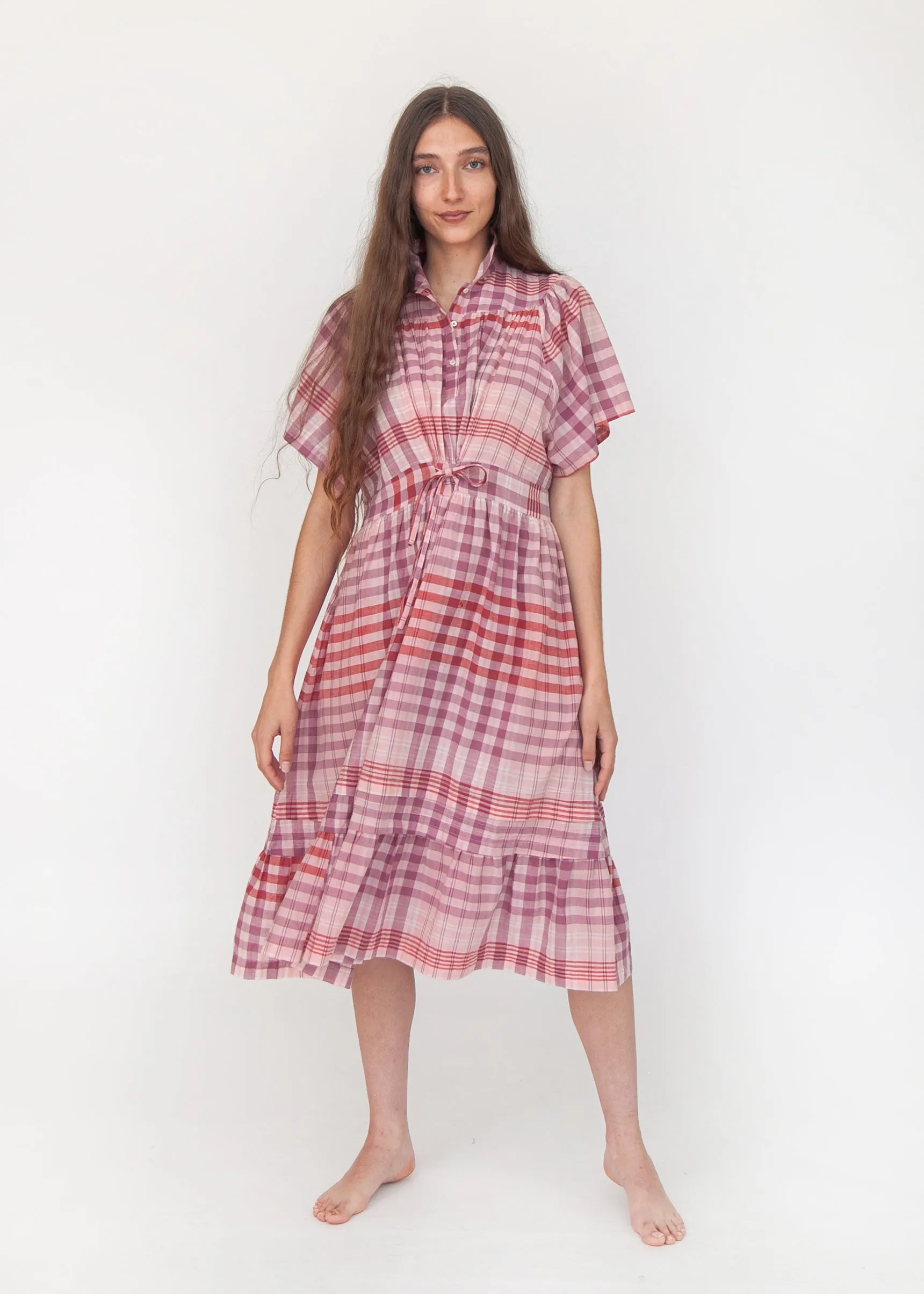 Theresa Check Dress - Rosa sold by Matta product image thumbnail 3