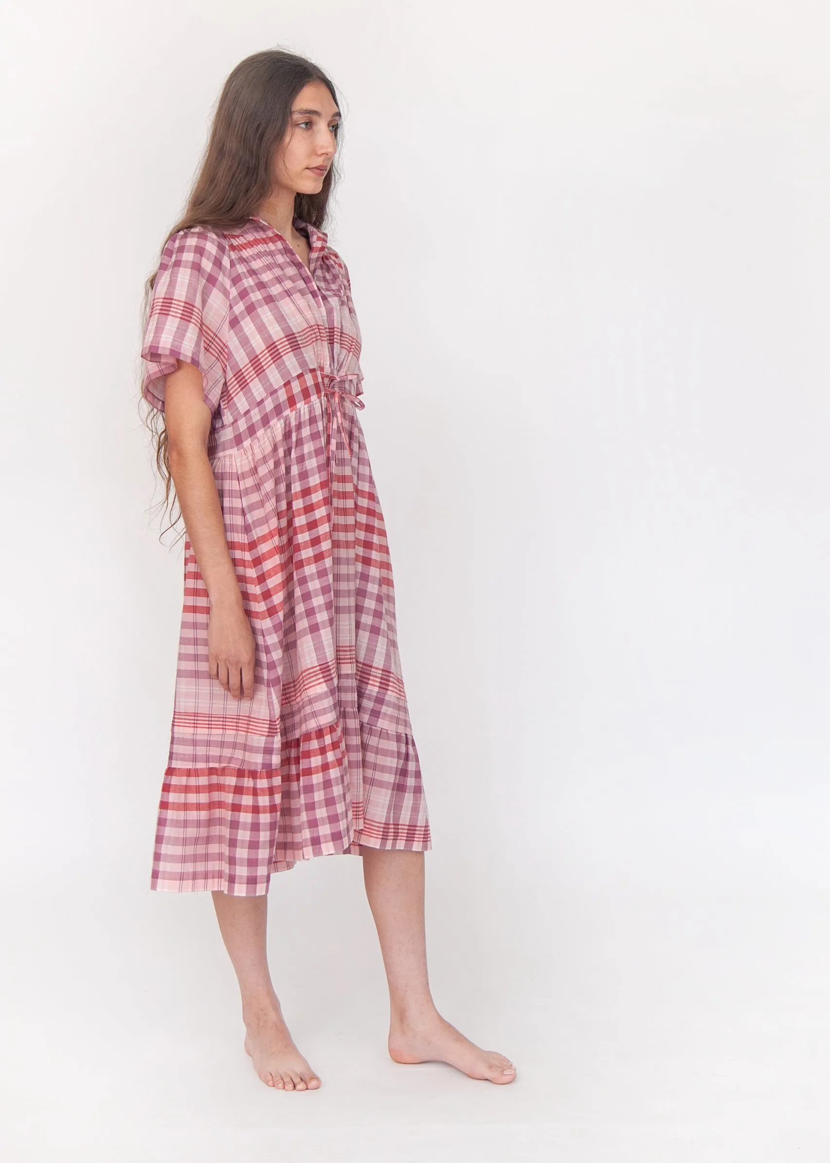 Theresa Check Dress - Rosa sold by Matta product image thumbnail 4