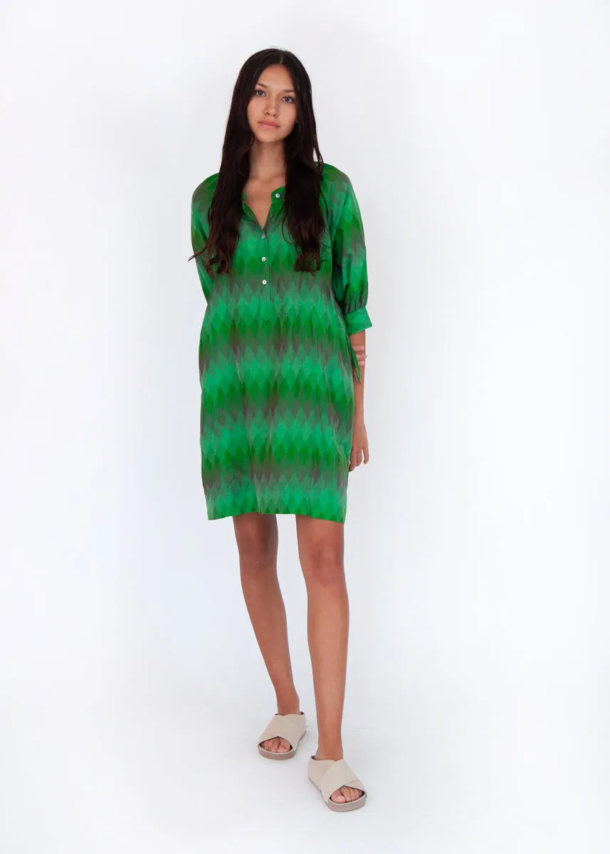Shireen Ikat Shirtdress - Cactus sold by Matta