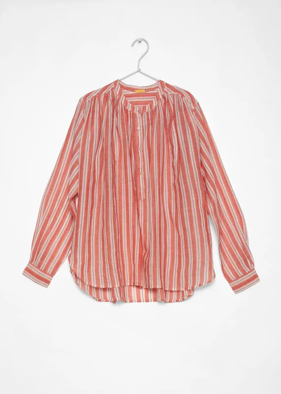 Bheeti Stripes Top - Tomato made by Matta
