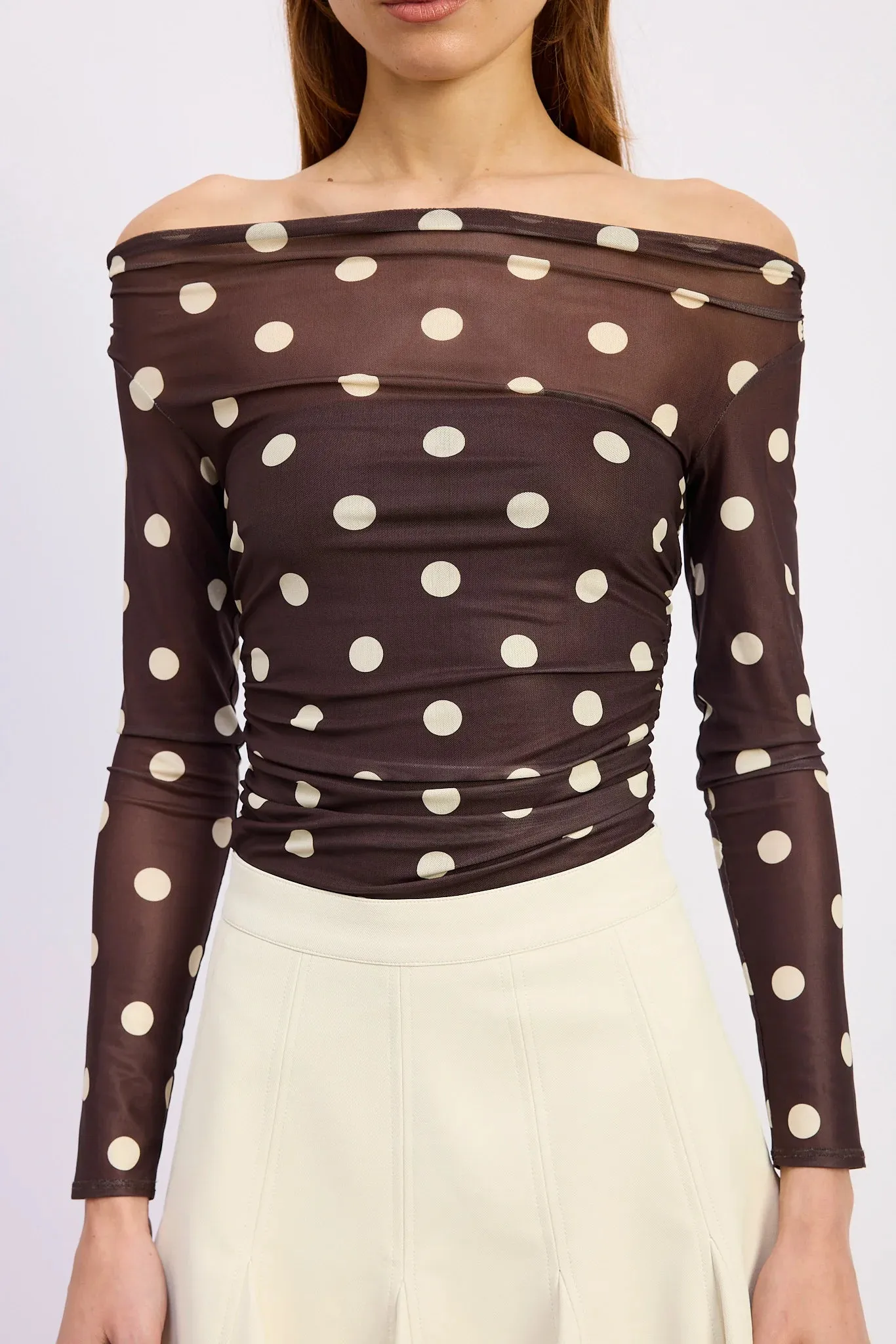 Lainey Mesh Bodysuit sold by Maude