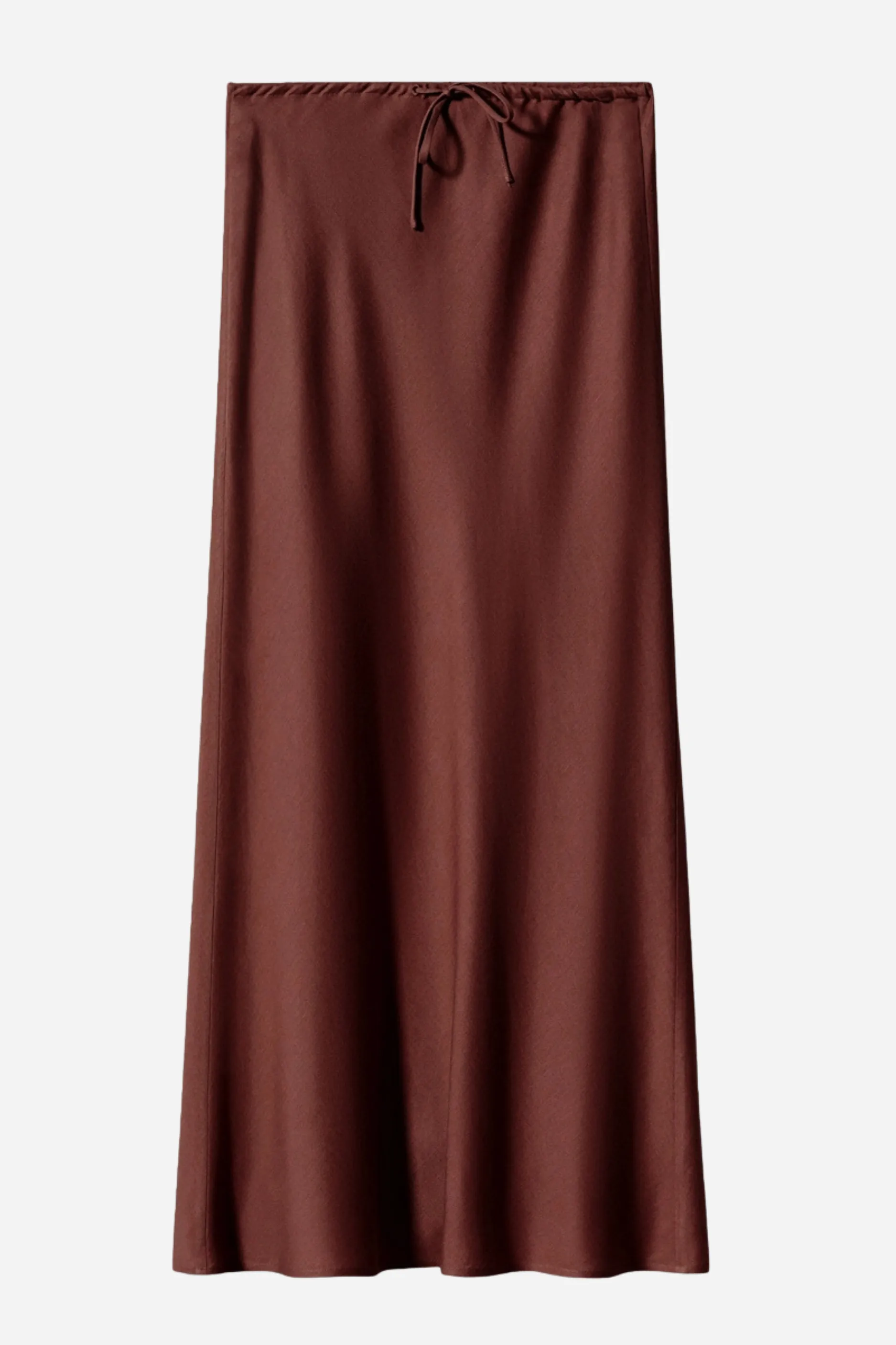 Satin Maxi Skirt - Dark Brown sold by Maude