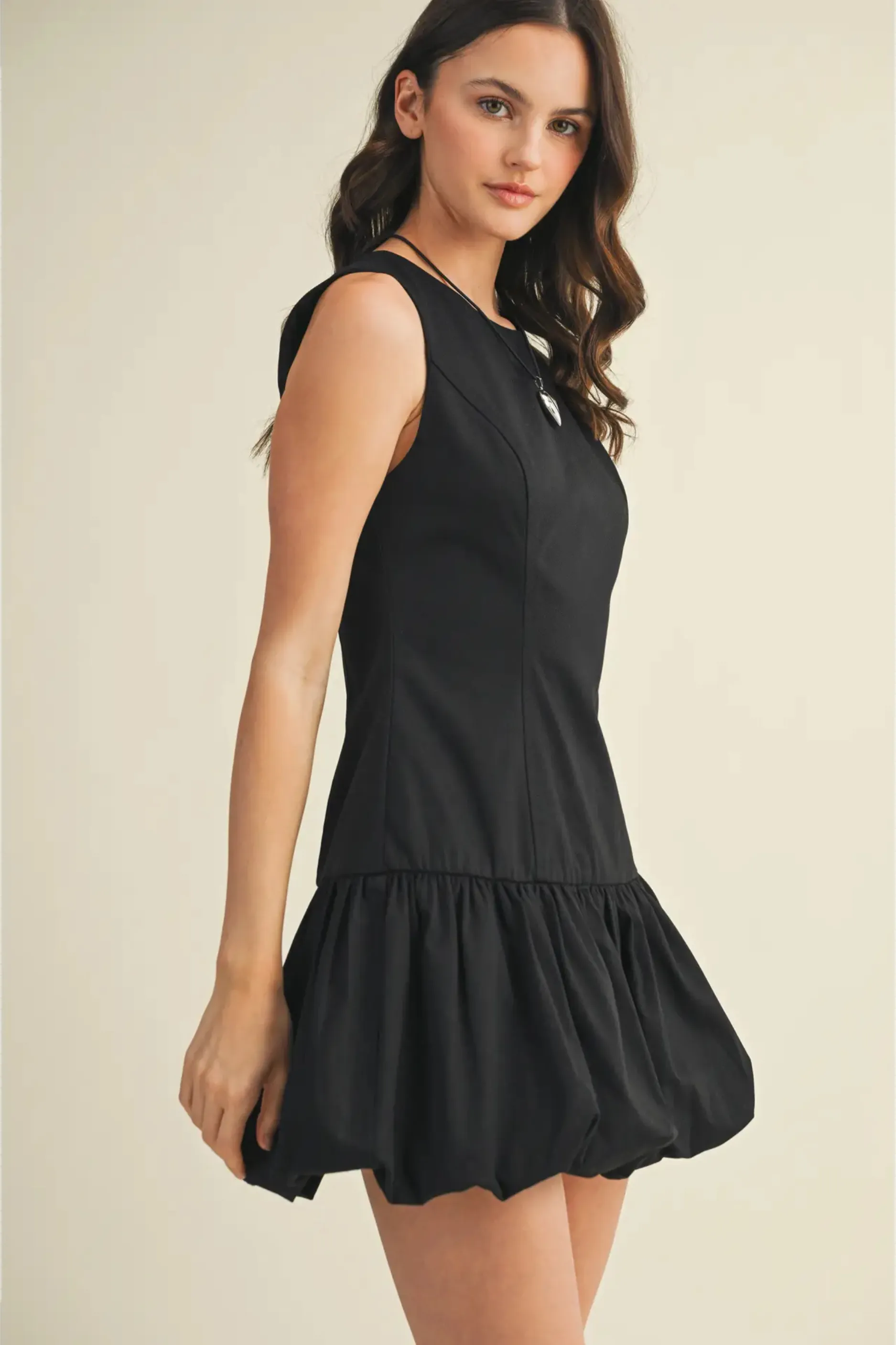 Balloon Hem Mini Dress - Black sold by Maude product image thumbnail 2