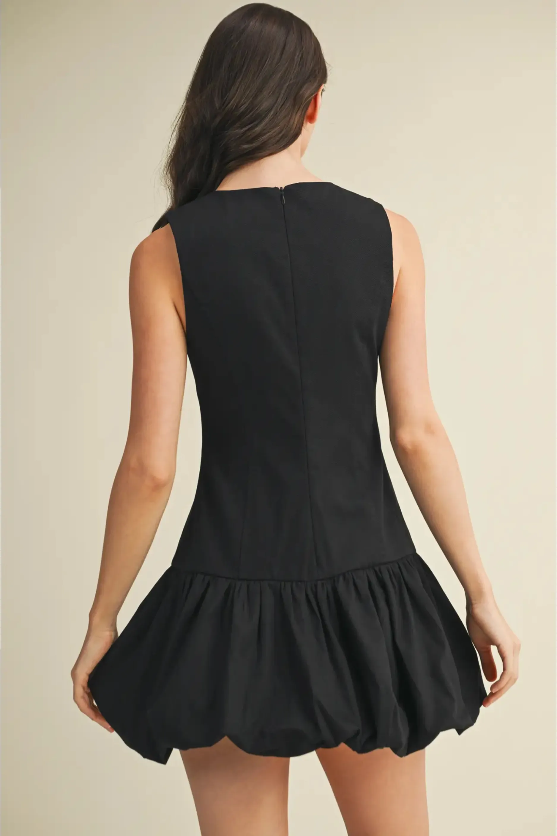 Balloon Hem Mini Dress - Black sold by Maude product image thumbnail 3