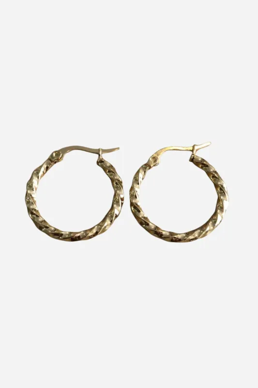 18K Torey Hoop Earrings sold by Maude