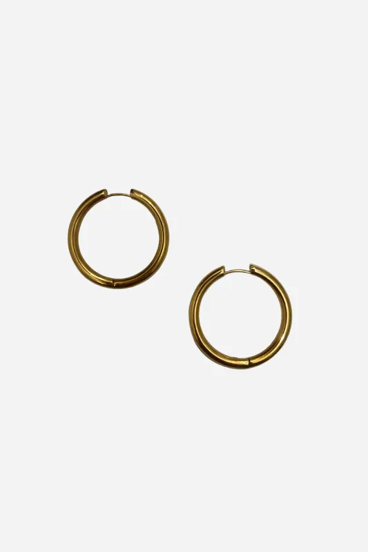 18K Vivian Large Hoop Earring sold by Maude