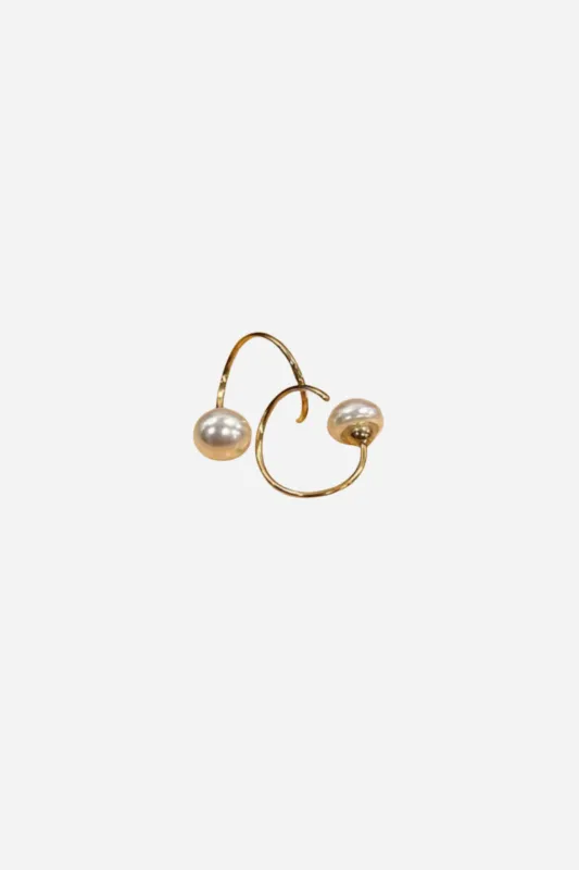 18K Ava Pearl Earrings sold by Maude