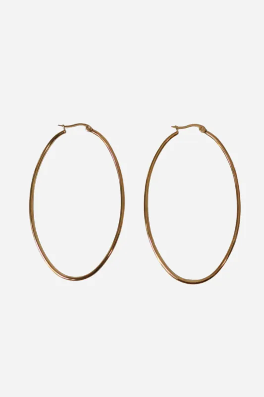 18K Jackie Hoop Earrings sold by Maude