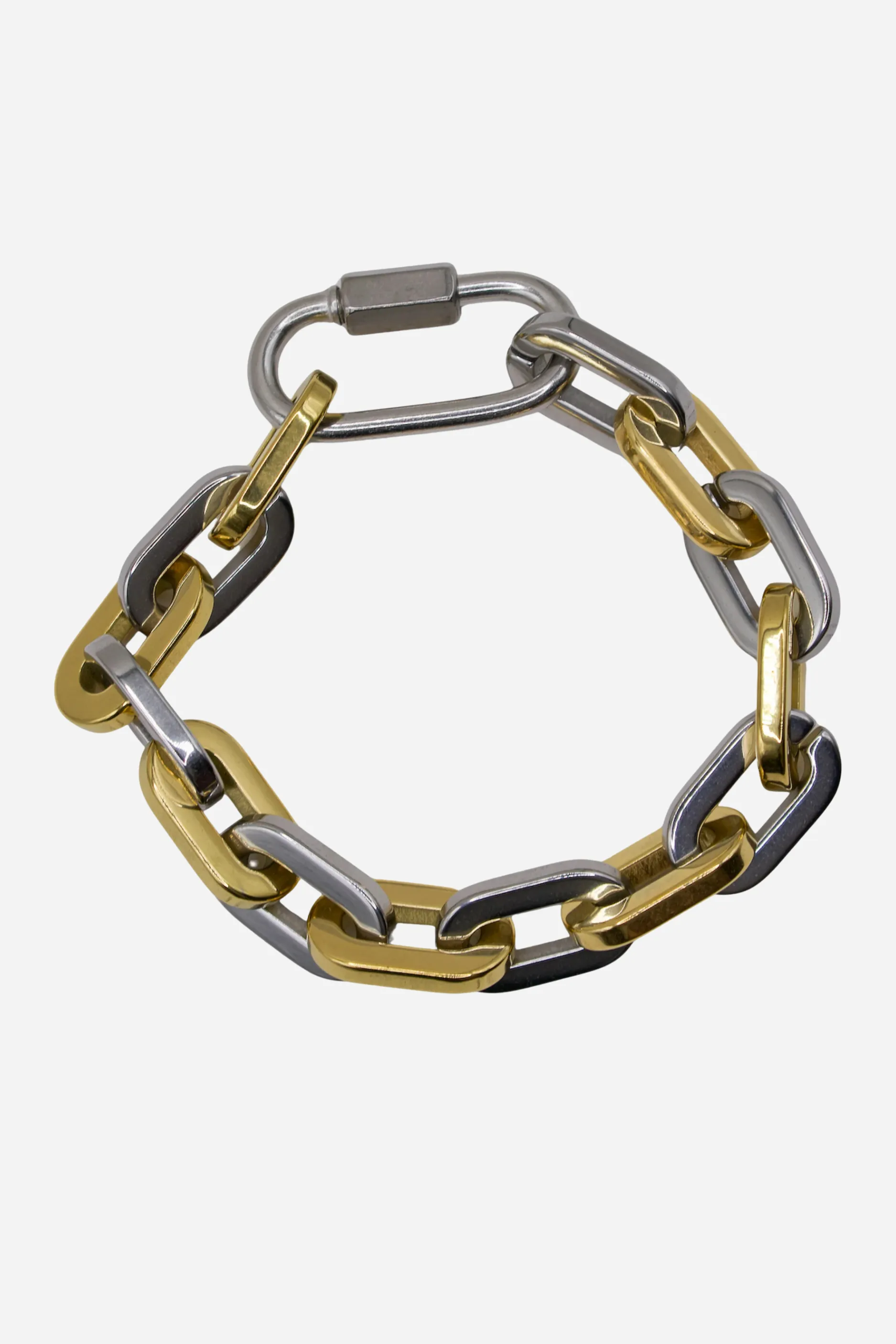 18K Eliana Thick Chain Bracelet - Mixed Metal sold by Maude
