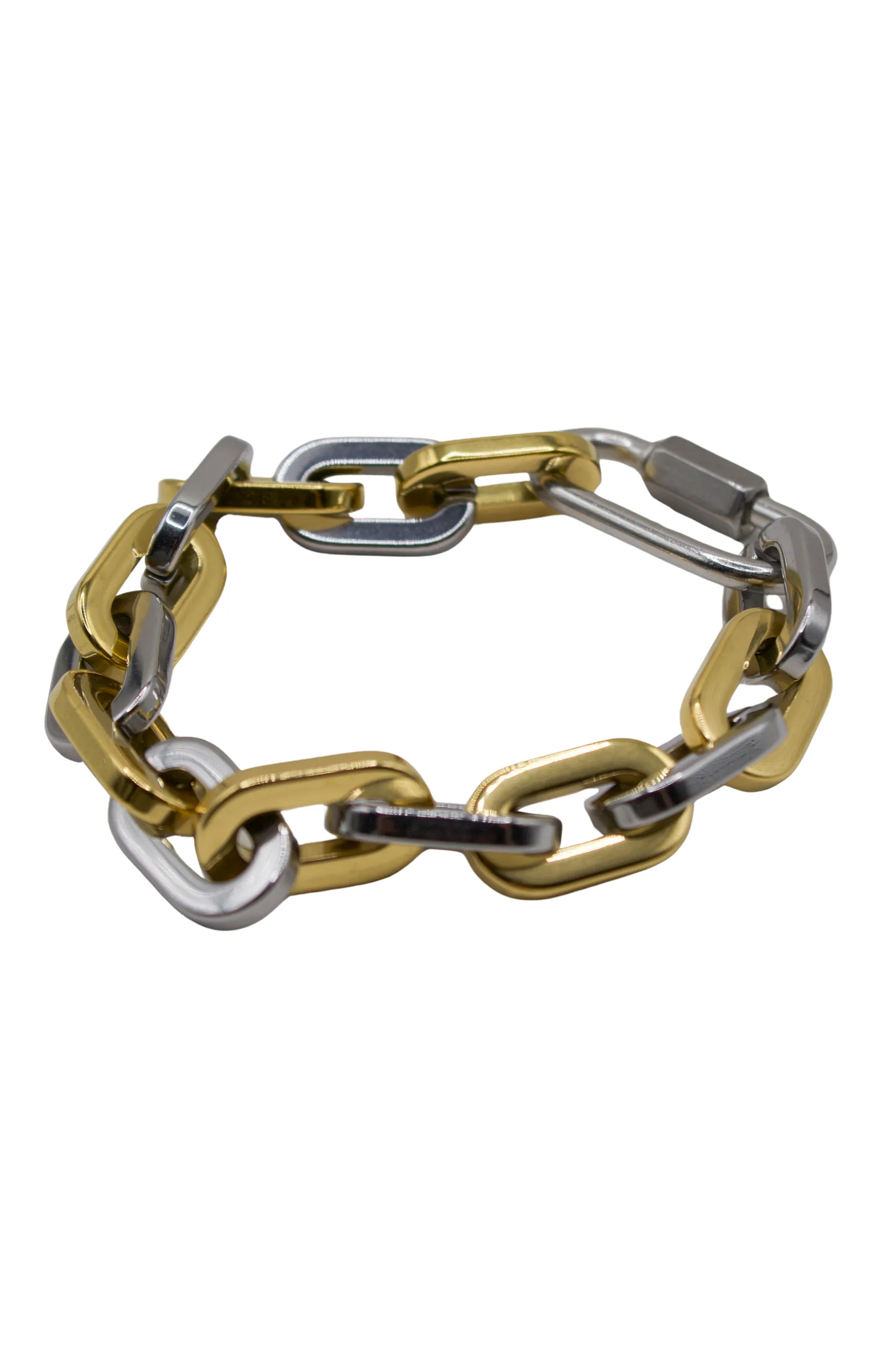 18K Eliana Thick Chain Bracelet - Mixed Metal sold by Maude product image thumbnail 2