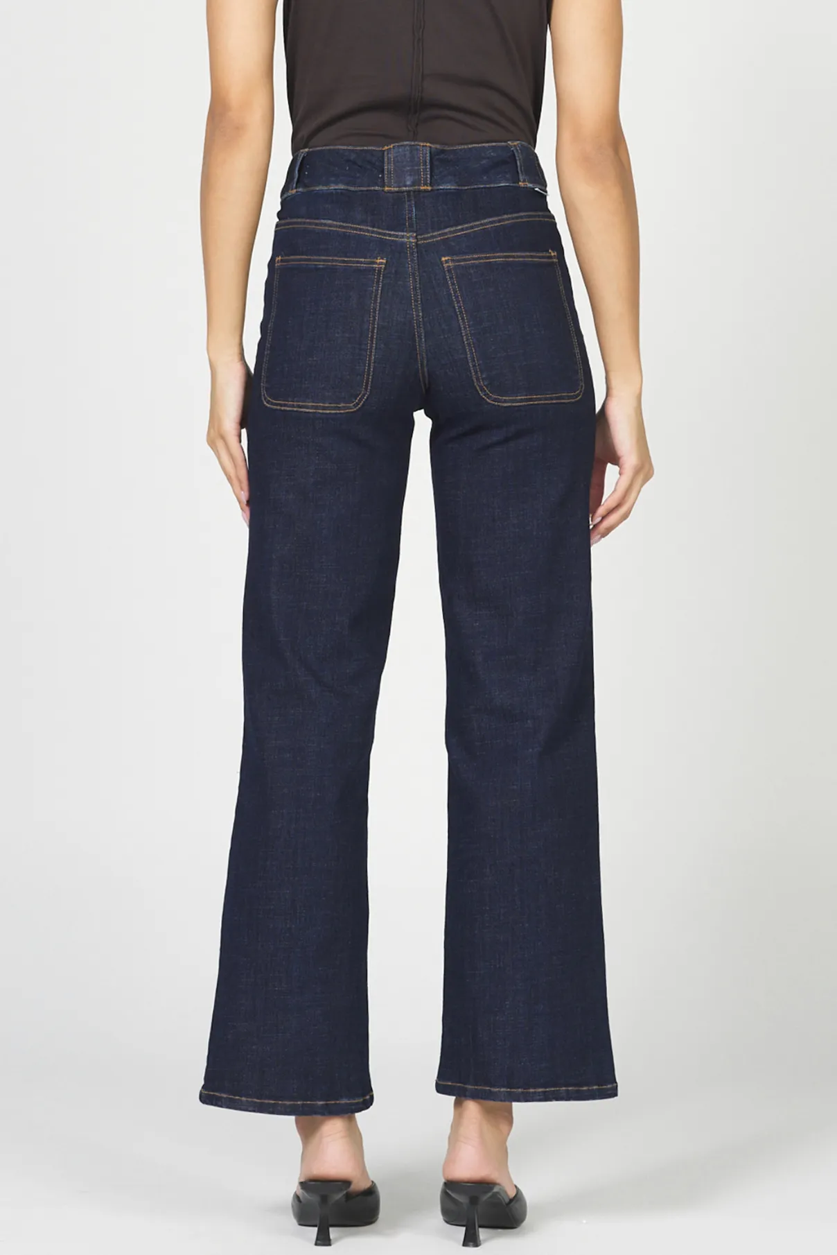 Holly High Rise Denim Jeans - Rinse Wash sold by Maude product image thumbnail 4