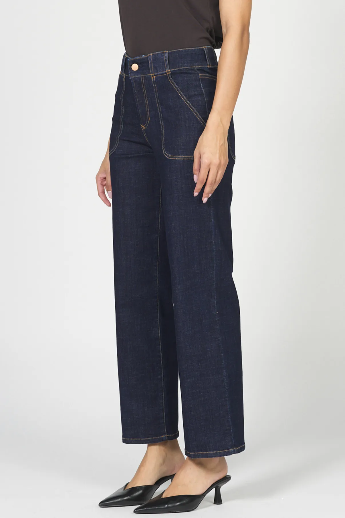Holly High Rise Denim Jeans - Rinse Wash sold by Maude product image thumbnail 3