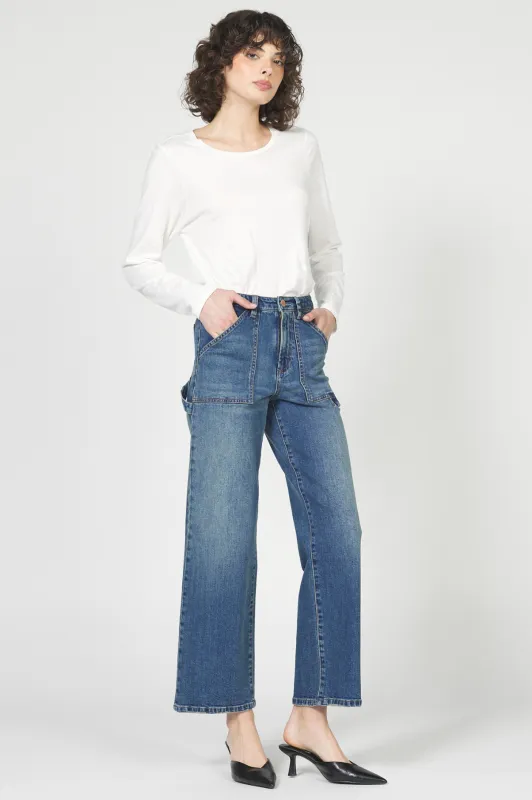 Holly High Rise Denim Jeans - Moon Glow sold by Maude