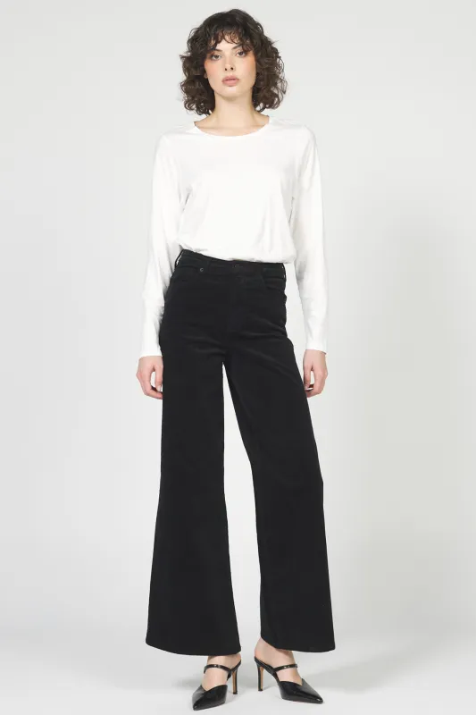 Fiona High Rise Wide Leg Jeans - Black made by Maude