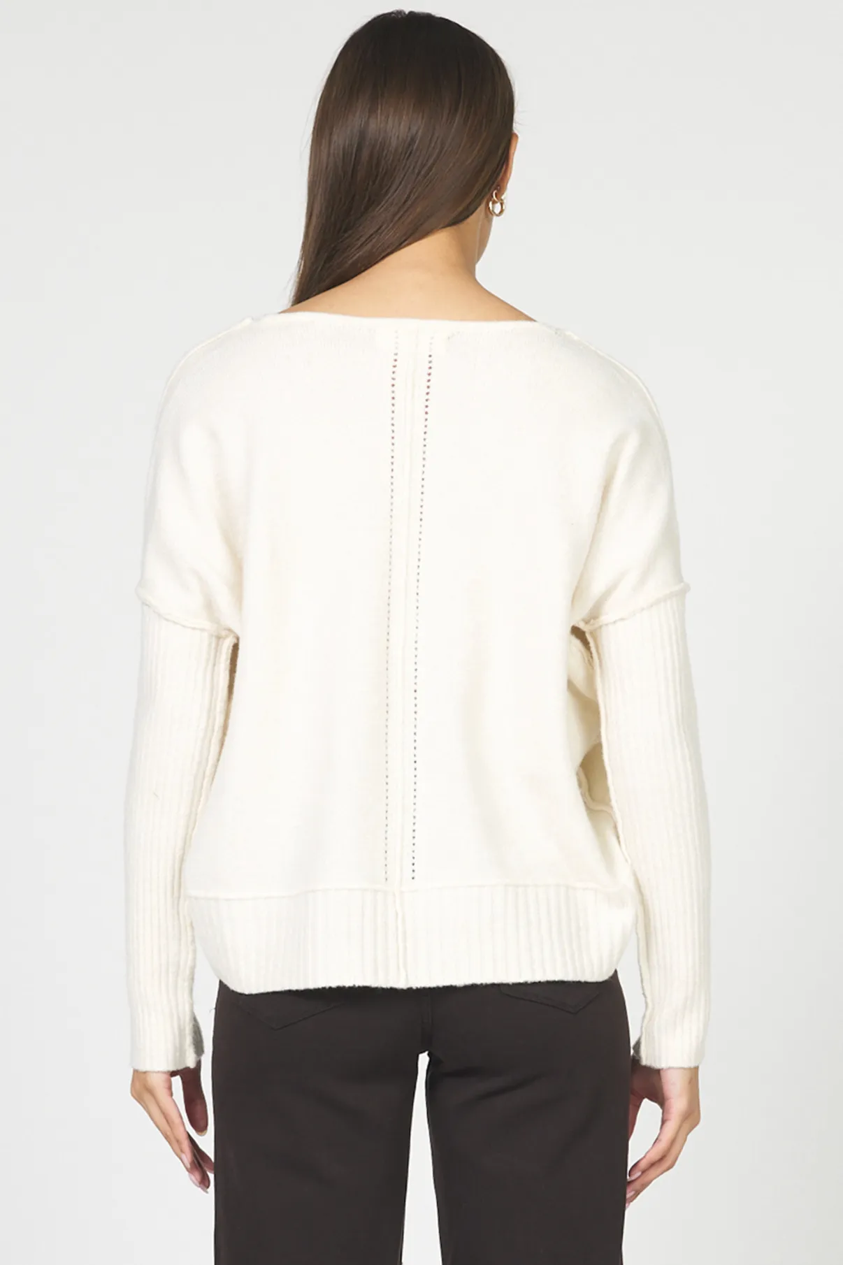 Clarette V-Neck Sweater - Cream sold by Maude product image thumbnail 4