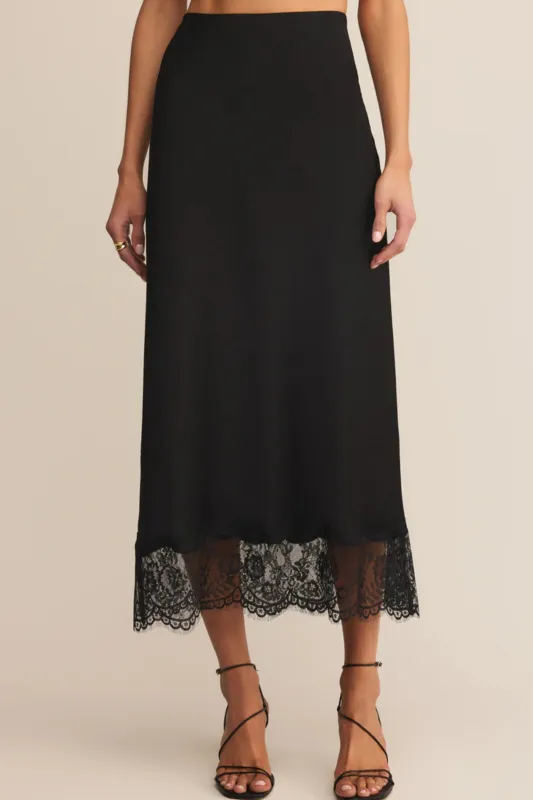 Cinder Lace Midi Skirt - Black sold by Maude