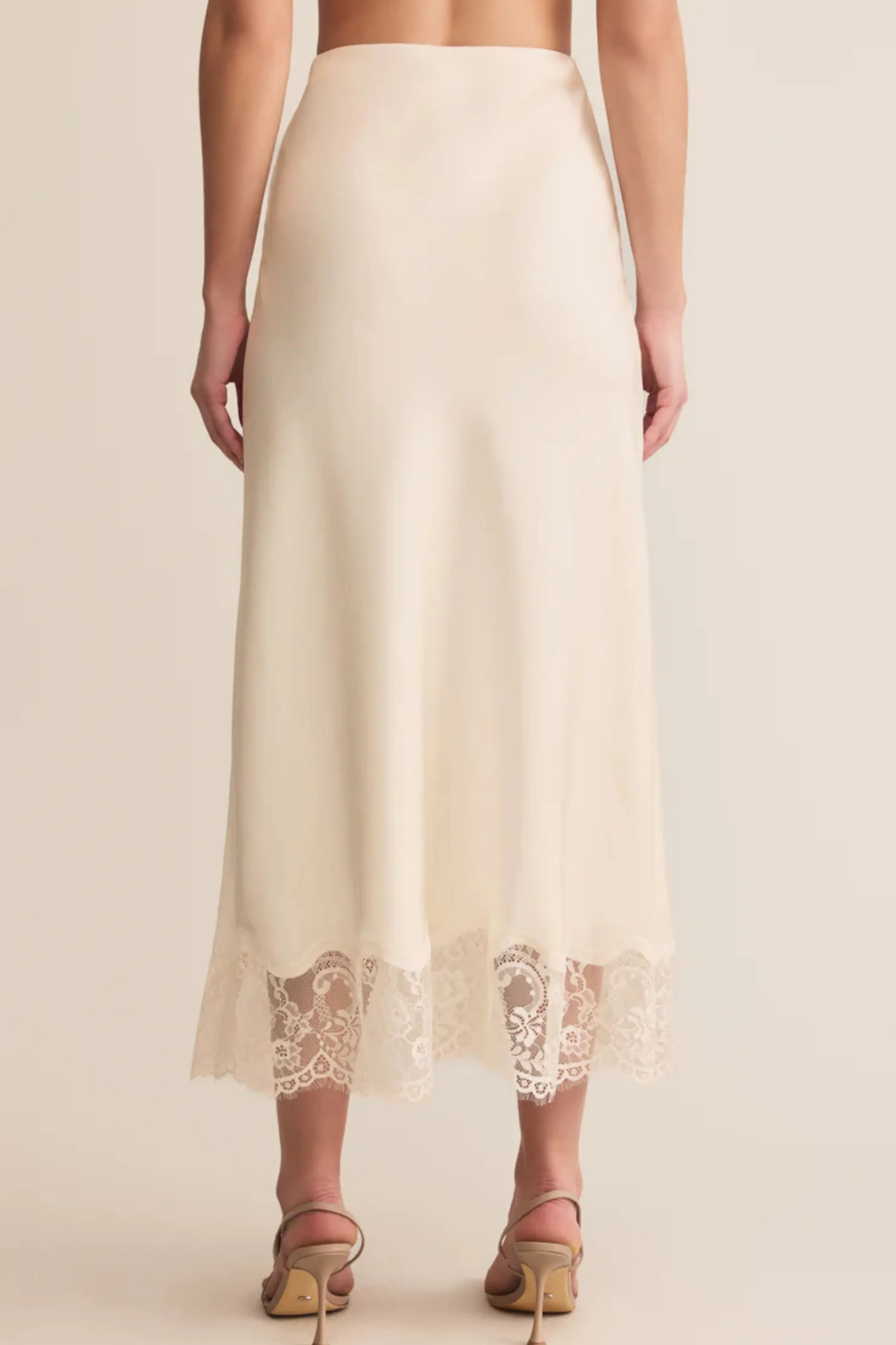 Cinder Lace Midi Skirt - Cloud sold by Maude product image thumbnail 5
