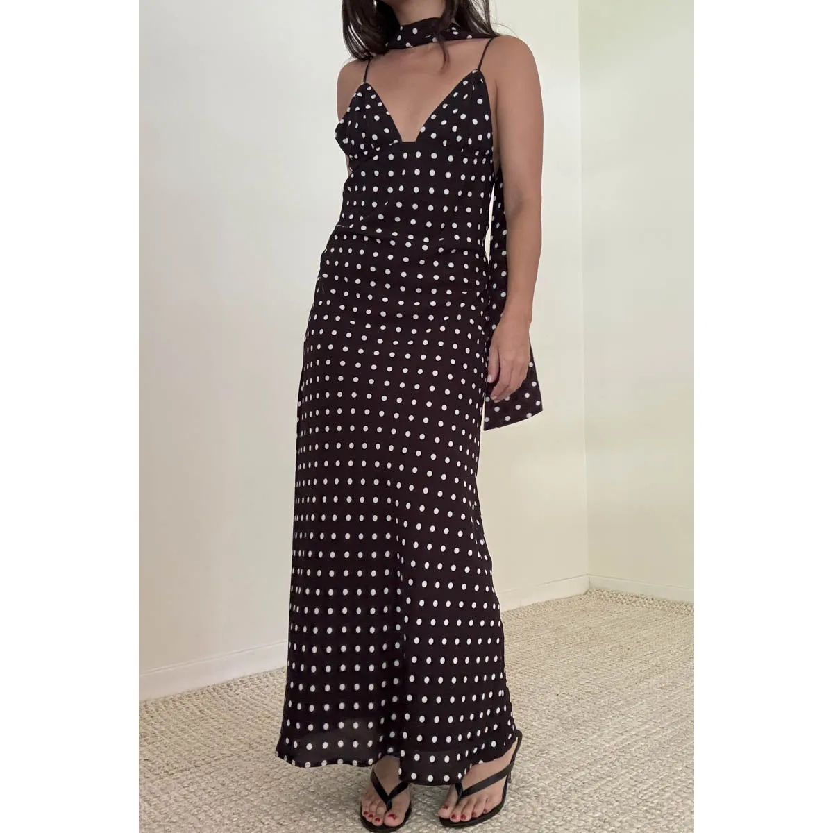Polka Dot Chiffon Maxi Dress sold by Maude product image thumbnail 2