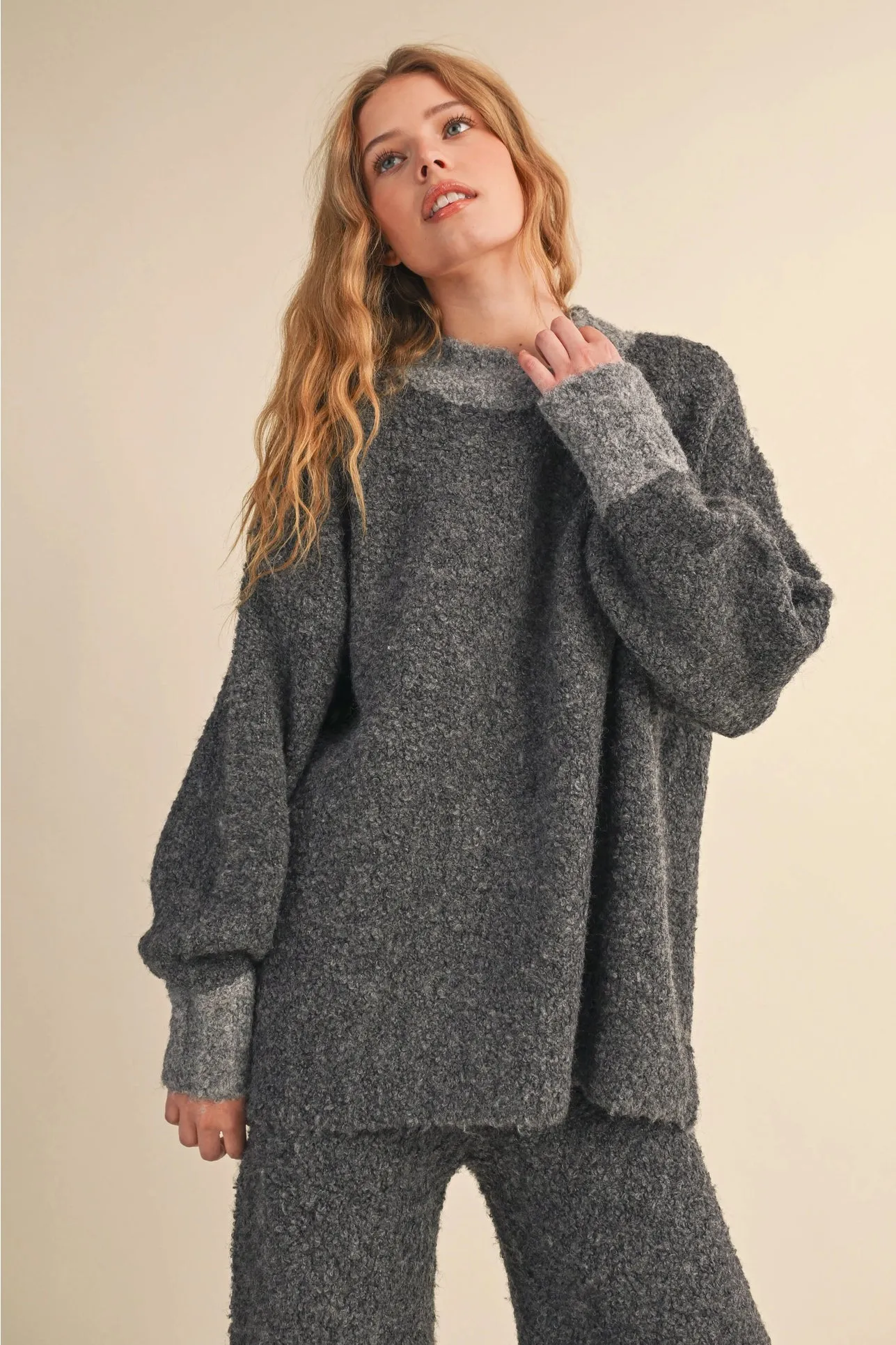 Matching Boucle Sweater Set - Charcoal sold by Maude product image thumbnail 2