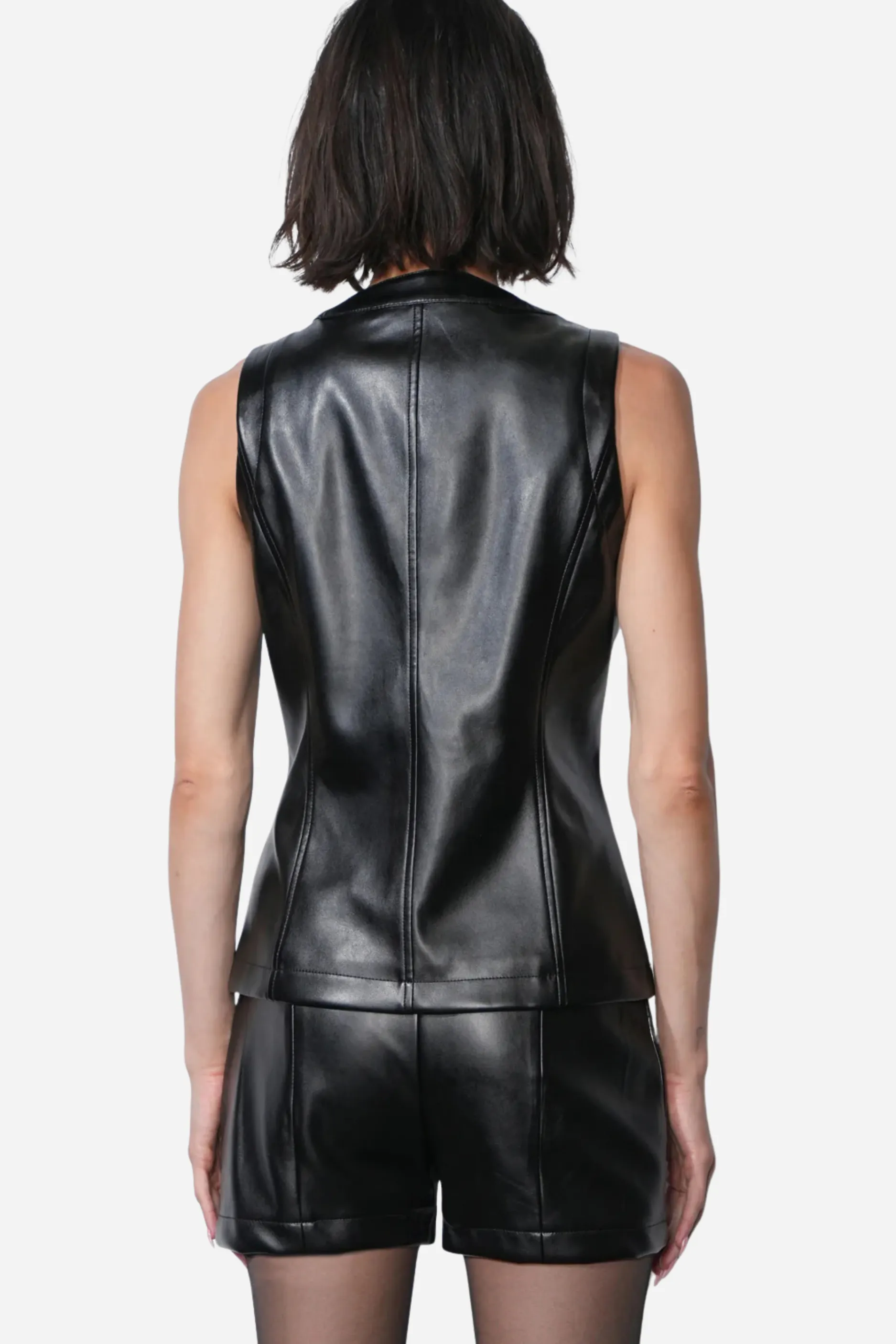 Molly Faux Leather Shorts - Black sold by Maude product image thumbnail 3