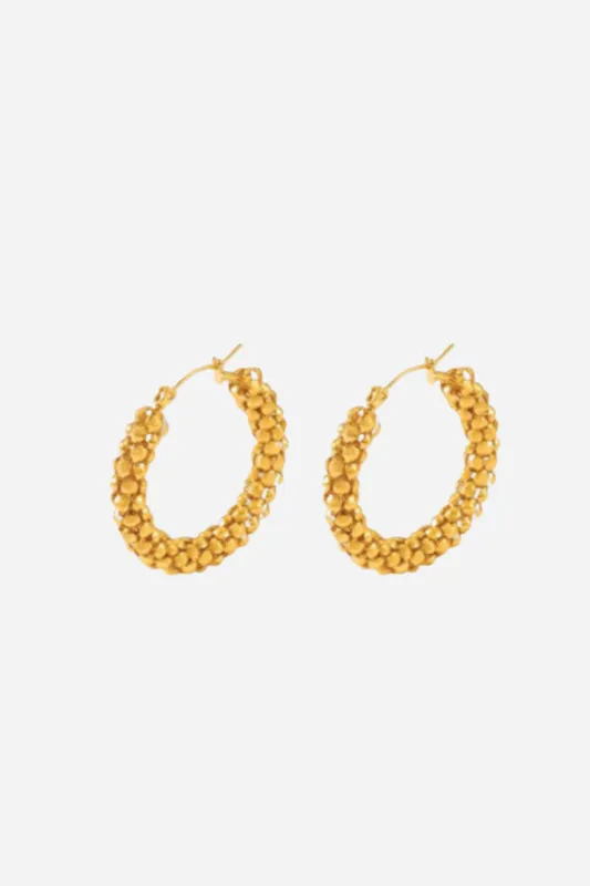 18K Josephine Hoop Earrings sold by Maude