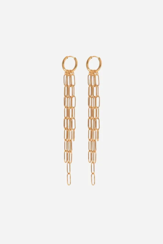 18K Isla Chain Earrings sold by Maude