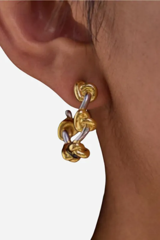 18K Harper Statement Hoop Earring sold by Maude