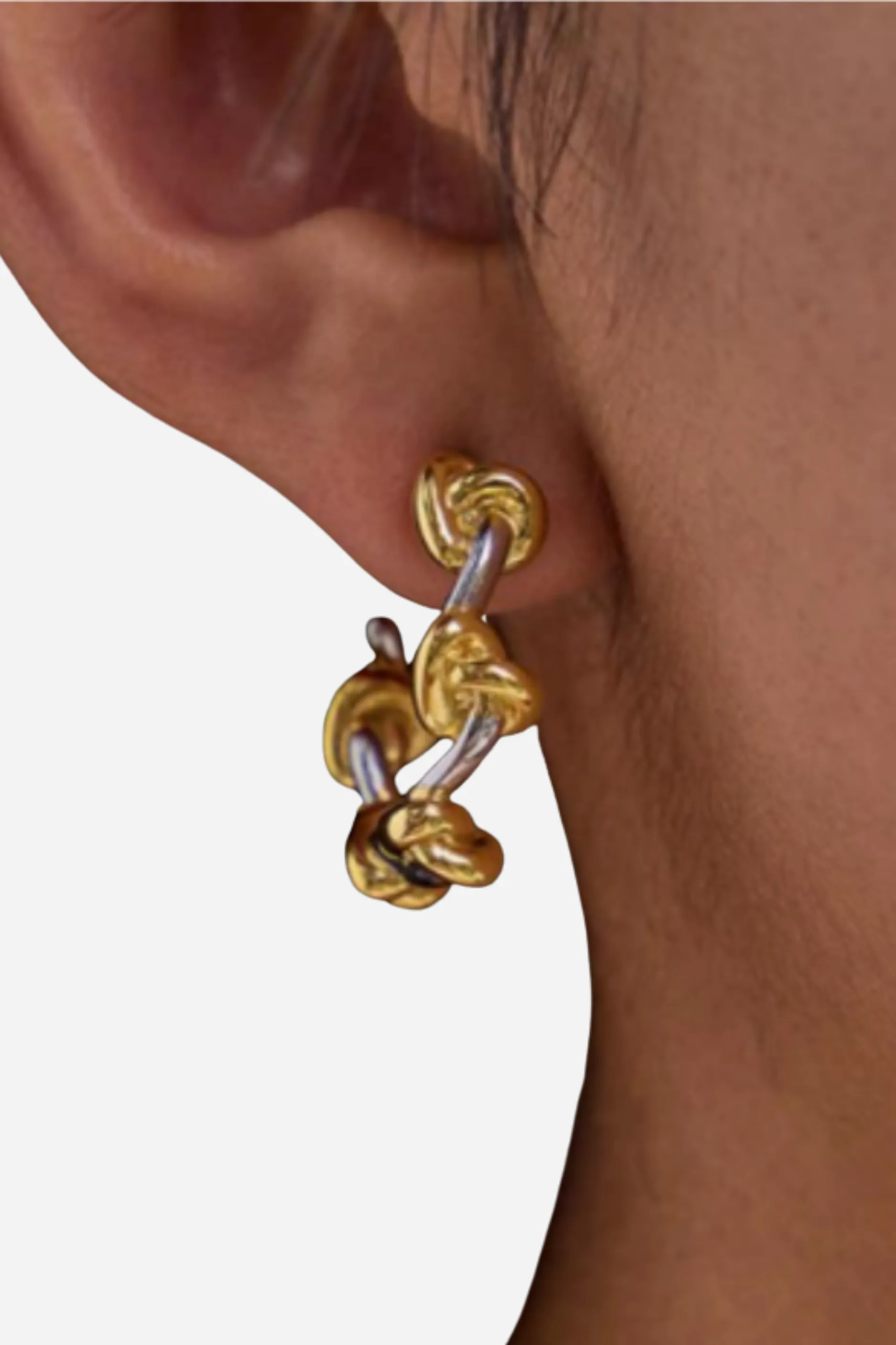 18K Harper Statement Hoop Earring sold by Maude