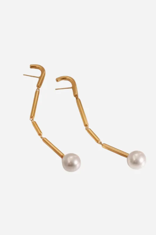 18K Olivia Pearl Earrings sold by Maude