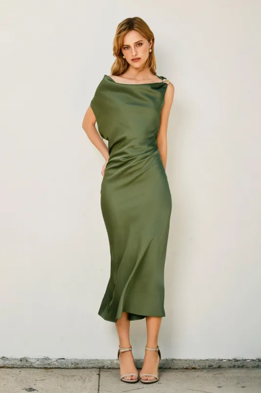 Camila Midi Dress - Green sold by Maude