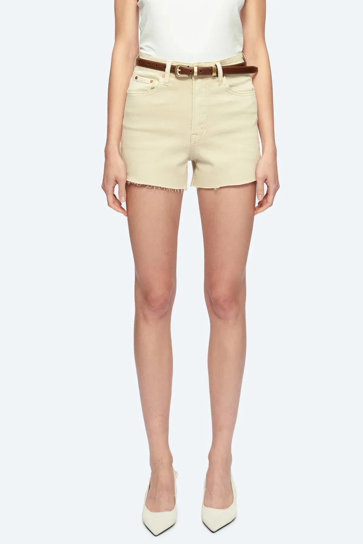 Fiona Super High Rise Shorts - Light Khaki sold by Maude product image thumbnail 2