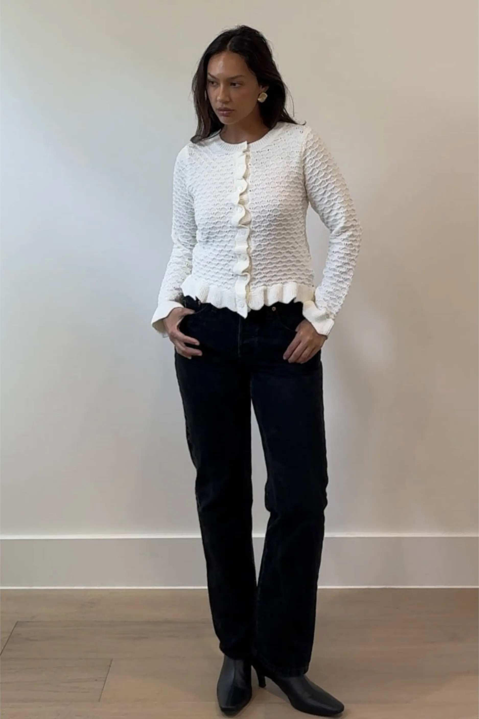 Pointelle Knit Cardigan sold by Maude product image thumbnail 2