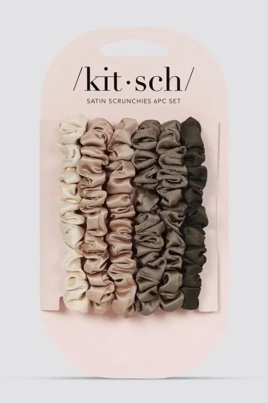 KITSCH - Ultra Petite Satin Scrunchies - Eucalyptus sold by Maude