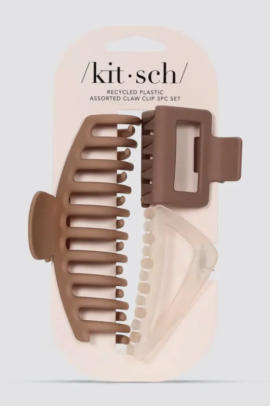 KITSCH Oversized Assorted Claw Clip - 3 pc sold by Maude