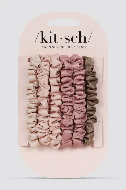 KITSCH - Ultra Petite Satin Scrunchies - Terracotta sold by Maude