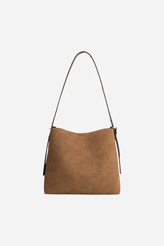 Melie Bianco - Stormie Tote Bag - Mocha Suede sold by Maude